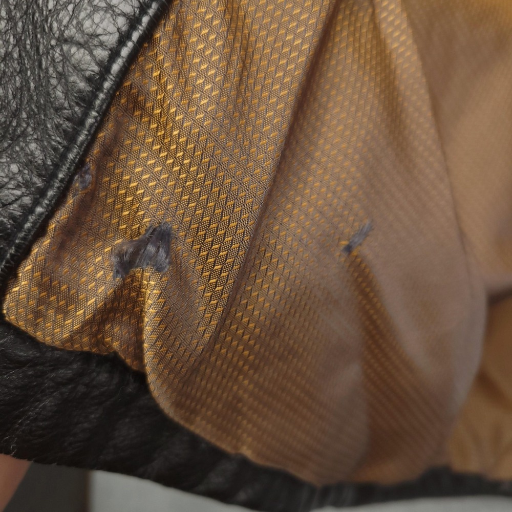 M‎ Julian Wilsons Leather Jacket Mens Medium Black Zip Front Buckle Pockets - Picture 13 of 16